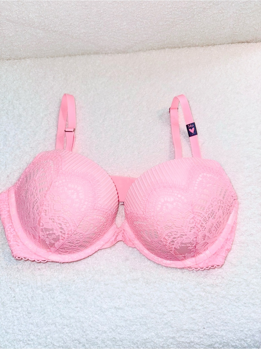 Victorias Secret Dream Angels push up bra 34D NWT Coral Lace